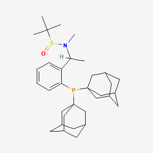 molecular formula C33H50NOPS B12511370 N-(1-{2-[bis(adamantan-1-yl)phosphanyl]phenyl}ethyl)-N,2-dimethylpropane-2-sulfinamide 