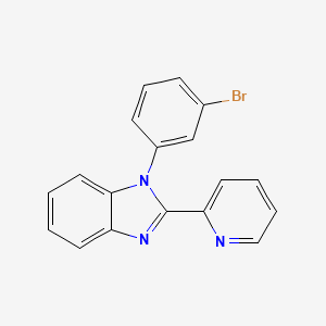 molecular formula C18H12BrN3 B12511394 1-(3-Bromophenyl)-2-(pyridin-2-yl)-1H-benzo[d]imidazole 