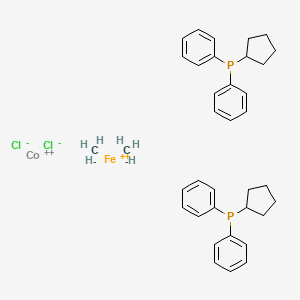 molecular formula C36H44Cl2CoFeP2 B12511468 Carbanide;cobalt(2+);cyclopentyl(diphenyl)phosphane;iron(2+);dichloride 