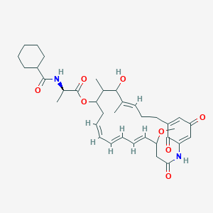 [(6E,8E,10Z,16E)-15-hydroxy-5-methoxy-14,16-dimethyl-3,22,24-trioxo-2-azabicyclo[18.3.1]tetracosa-1(23),6,8,10,16,20-hexaen-13-yl] (2R)-2-(cyclohexanecarbonylamino)propanoate