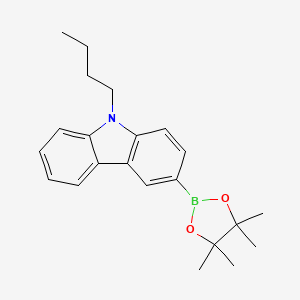 molecular formula C22H28BNO2 B12511618 9-Butyl-3-(4,4,5,5-tetramethyl-1,3,2-dioxaborolan-2-yl)-9H-carbazole 