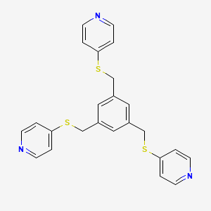 molecular formula C24H21N3S3 B12511741 1,3,5-Tris((pyridin-4-ylthio)methyl)benzene 