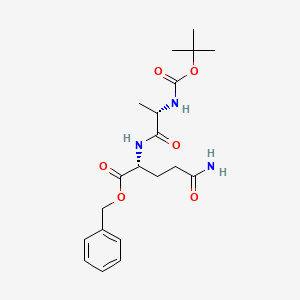 molecular formula C20H29N3O6 B12511795 Benzyl (tert-butoxycarbonyl)-L-alanyl-D-glutaminate 