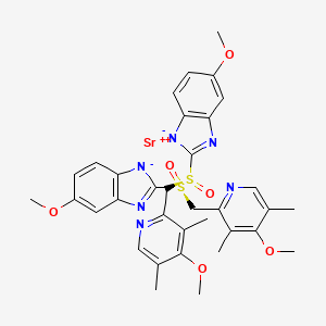 molecular formula C34H44N6O10S2Sr B1251187 Esomeprazole strontium anhydrous CAS No. 914613-86-8