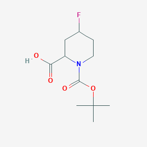 molecular formula C11H18FNO4 B12511948 1-(Tert-butoxycarbonyl)-4-fluoropiperidine-2-carboxylic acid 