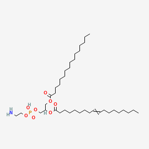 molecular formula C39H76NO8P B12511973 2-Aminoethoxy(3-(hexadecanoyloxy)-2-(octadec-9-enoyloxy)propoxy)phosphinic acid 