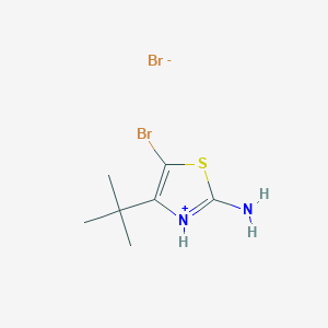 molecular formula C7H12Br2N2S B12511998 2-Amino-5-bromo-4-(tert-butyl)-1,3-thiazol-3-ium bromide 