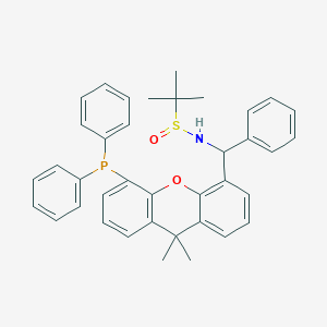 molecular formula C38H38NO2PS B12512032 N-{[5-(diphenylphosphanyl)-9,9-dimethylxanthen-4-yl](phenyl)methyl}-2-methylpropane-2-sulfinamide 