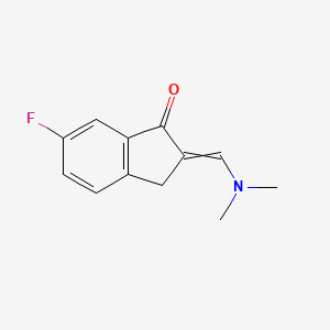 molecular formula C12H12FNO B12512042 (2E)-2-[(dimethylamino)methylidene]-6-fluoro-3H-inden-1-one 