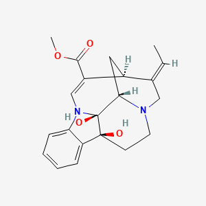 molecular formula C21H24N2O4 B1251209 2,7-Dihydroxyapogeissoschizine 