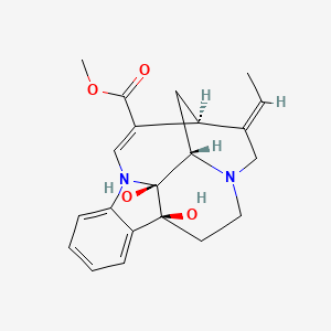 methyl (8S,13E,14S,16S,17S)-13-ethylidene-8,17-dihydroxy-1,11-diazapentacyclo[12.3.2.02,7.08,17.011,16]nonadeca-2,4,6,18-tetraene-19-carboxylate