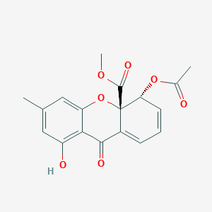 methyl (4R,4aS)-4-(acetyloxy)-8-hydroxy-6-methyl-9-oxo-4,9-dihydro-4aH-xanthene-4a-carboxylate