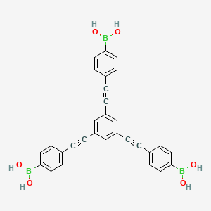 molecular formula C30H21B3O6 B12512157 ((Benzene-1,3,5-triyltris(ethyne-2,1-diyl))tris(benzene-4,1-diyl))triboronic acid 
