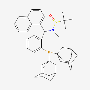 molecular formula C42H54NOPS B12512196 N-({2-[bis(adamantan-1-yl)phosphanyl]phenyl}(naphthalen-1-yl)methyl)-N,2-dimethylpropane-2-sulfinamide 