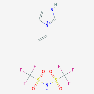 molecular formula C7H7F6N3O4S2 B12512237 Vinylimidazolium bis[(trifluoromethyl)sulfonyl]amide 