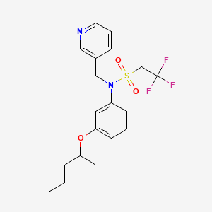 2,2,2-trifluoro-N-(3-pentan-2-yloxyphenyl)-N-(pyridin-3-ylmethyl)ethanesulfonamide