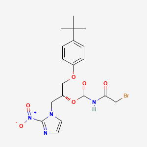 [(2R)-1-(4-tert-butylphenoxy)-3-(2-nitroimidazol-1-yl)propan-2-yl] N-(2-bromoacetyl)carbamate