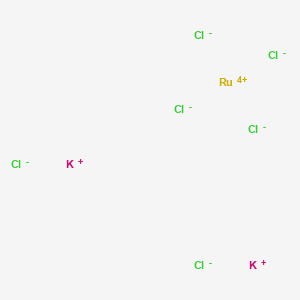molecular formula Cl6K2Ru B12512289 Dipotassium ruthenium(4+) hexachloride CAS No. 11103-70-1