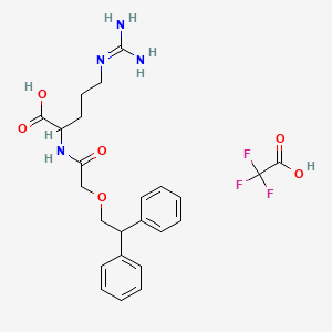 molecular formula C24H29F3N4O6 B12512305 N(2)-[(2,2-diphenylethoxy)acetyl]-L-arginine trifluoroacetate 