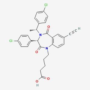 molecular formula C30H26Cl2N2O4 B1251237 1,4-Benzodiazepine-2,5-dione antagonist, 23 