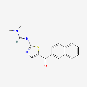 molecular formula C17H15N3OS B12512461 N,N-dimethyl-N'-[5-(naphthalene-2-carbonyl)-1,3-thiazol-2-yl]methanimidamide 