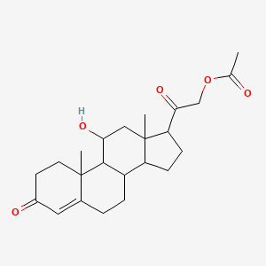 molecular formula C23H32O5 B12512527 Pregn-4-ene-3,20-dione, 21-(acetyloxy)-11-hydroxy-, (11beta)- 
