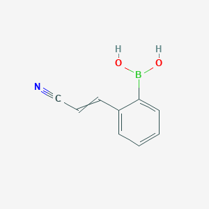 molecular formula C9H8BNO2 B12512579 2-(2-Cyanoeth-1-en-1-yl)phenylboronic acid 