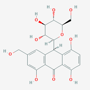 (10R)-1,5,8-trihydroxy-3-(hydroxymethyl)-10-[(2S,3R,4R,5S,6R)-3,4,5-trihydroxy-6-(hydroxymethyl)oxan-2-yl]-10H-anthracen-9-one