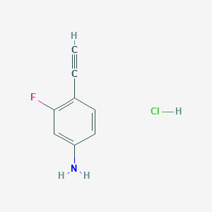 molecular formula C8H7ClFN B12512653 4-Ethynyl-3-fluoroaniline hydrochloride 