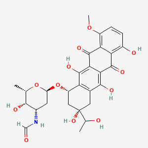 N-[(2S,3S,4S,6R)-3-hydroxy-2-methyl-6-[[(1S,3S)-3,5,7,12-tetrahydroxy-3-(1-hydroxyethyl)-10-methoxy-6,11-dioxo-2,4-dihydro-1H-tetracen-1-yl]oxy]oxan-4-yl]formamide