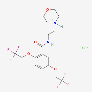 molecular formula C17H21ClF6N2O4 B12512712 N-[2-(morpholin-4-yl)ethyl]-2,5-bis(2,2,2-trifluoroethoxy)benzamide hydrochloride 