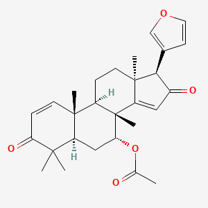 molecular formula C28H34O5 B1251274 17-Epiazadiradione 