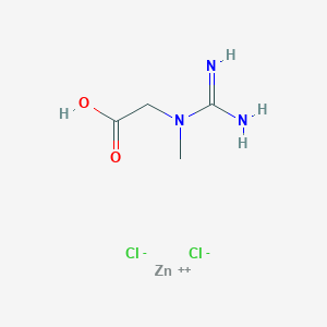 molecular formula C4H9Cl2N3O2Zn B12512760 zinc;2-[carbamimidoyl(methyl)amino]acetic acid;dichloride 
