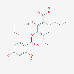 molecular formula C22H26O8 B1251277 Sekikaic acid 