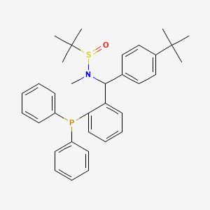 molecular formula C34H40NOPS B12512814 N-[(4-tert-butylphenyl)[2-(diphenylphosphanyl)phenyl]methyl]-N,2-dimethylpropane-2-sulfinamide 