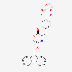 molecular formula C25H22F2NO7P B12512866 3-{4-[difluoro(phosphono)methyl]phenyl}-2-{[(9H-fluoren-9-ylmethoxy)carbonyl]amino}propanoic acid 