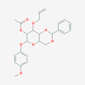 molecular formula C25H28O8 B12512979 [6-(4-Methoxyphenoxy)-2-phenyl-8-prop-2-enoxy-4,4a,6,7,8,8a-hexahydropyrano[3,2-d][1,3]dioxin-7-yl] acetate 
