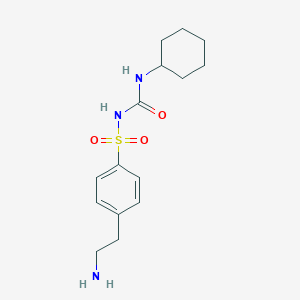 molecular formula C15H23N3O3S B125131 4-(2-Aminoethyl)-N-(cyclohexylcarbamoyl)benzene-1-sulfonamide CAS No. 2015-16-9