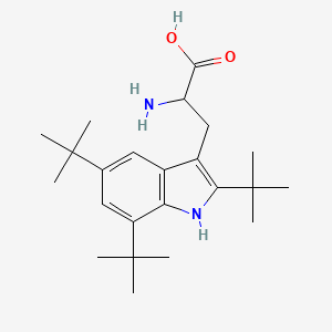 molecular formula C23H36N2O2 B12513103 L-Tryptophan, 2,5,7-tris(1,1-dimethylethyl)- 
