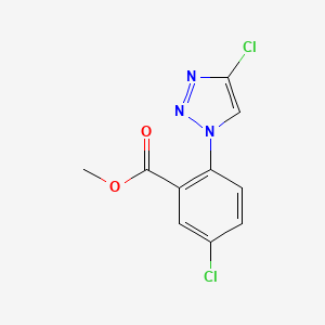 molecular formula C10H7Cl2N3O2 B12513125 Methyl 5-chloro-2-(4-chloro-1H-1,2,3-triazol-1-yl)benzoate CAS No. 2415220-82-3