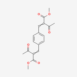 molecular formula C18H18O6 B12513139 Methyl 2-{[4-(2-acetyl-3-methoxy-3-oxoprop-1-en-1-yl)phenyl]methylidene}-3-oxobutanoate 