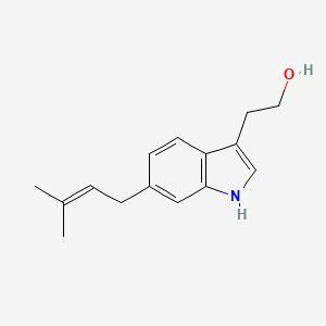 molecular formula C15H19NO B1251317 1H-Indole-3-ethanol, 6-(3-methyl-2-butenyl)- CAS No. 583060-24-6
