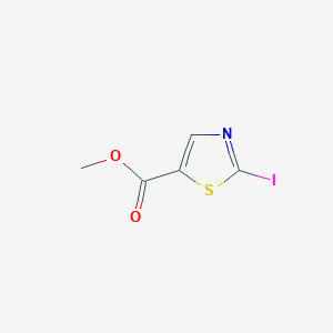 molecular formula C5H4INO2S B12513241 Methyl 2-iodothiazole-5-carboxylate 