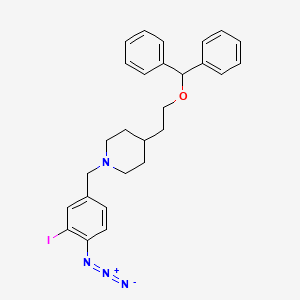 molecular formula C27H29IN4O B1251335 1-[(4-Azido-3-iodophenyl)methyl]-4-(2-benzhydryloxyethyl)piperidine 