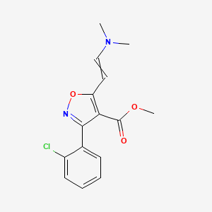 molecular formula C15H15ClN2O3 B12513562 Methyl 3-(2-chlorophenyl)-5-[2-(dimethylamino)ethenyl]-1,2-oxazole-4-carboxylate 