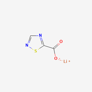 molecular formula C3HLiN2O2S B12513582 Lithium 1,2,4-thiadiazole-5-carboxylate 