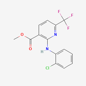 molecular formula C14H10ClF3N2O2 B12513600 Methyl 2-[(2-chlorophenyl)amino]-6-(trifluoromethyl)pyridine-3-carboxylate 