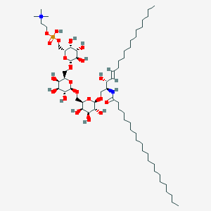 molecular formula C63H122N2O21P+ B1251366 Cholinephosphorylneogalatriaosylceramide 