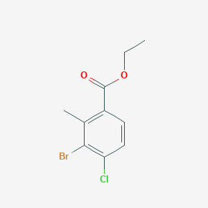 molecular formula C10H10BrClO2 B12513669 Ethyl 3-bromo-4-chloro-2-methylbenzoate CAS No. 157652-33-0