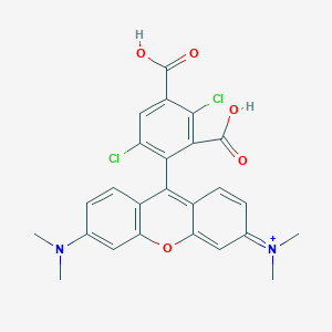 molecular formula C25H21Cl2N2O5+ B12513718 Xanthylium, 9-(2,4-dicarboxy-3,6-dichlorophenyl)-3,6-bis(dimethylamino)- 